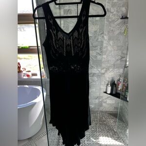 Petrol Country Style Black Dress